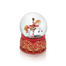 Tipperary Crystal CHRISTMAS CAROUSEL 100MM SNOWGLOBE